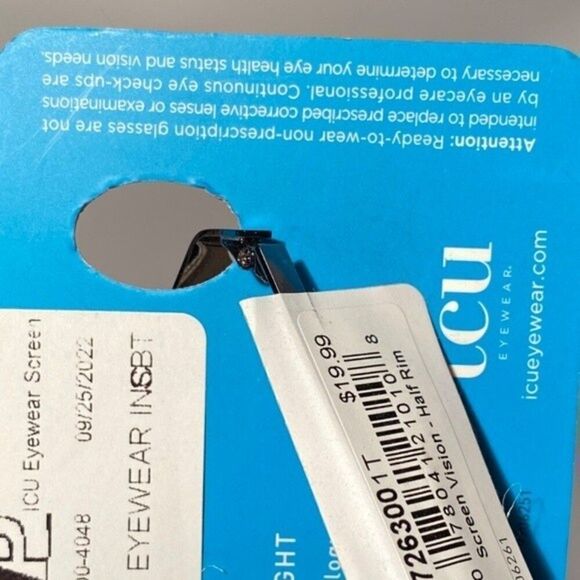 0582 Reading Glasses 1.25 Half Rim Black Blue Light Filtering - Picture 4 of 9